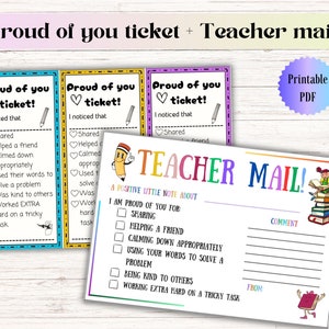 Lehrerpost, Hinweis des Lehrers, Ersatzlehrer Hinweis, Lehrer prahlen, stolz auf Dich Ticket, Elterninformation, Schule, printable