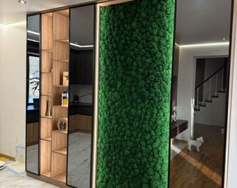 Arte de pared de musgo / Decoración verde personalizada a gran escala / Hecho a pedido en cualquier tamaño