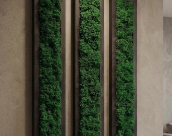Paneles verticales de musgo para pared, muebles de lujo para el hogar, Moosbild