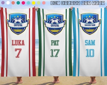 Soccer Player Gift,Football team party,team members gift,Team-building event gifts,Football Team Custom Towels,Towel for Sports Team