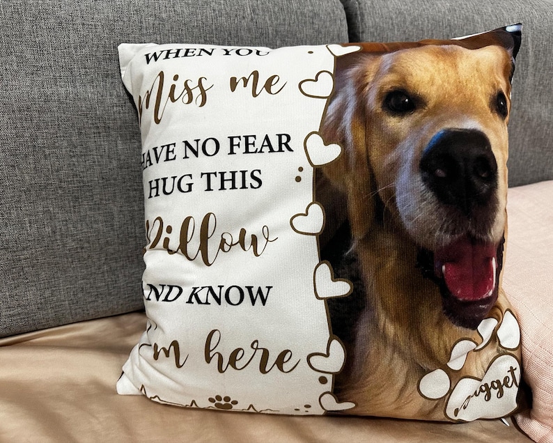 Dog Memorial Pillow,pet Memorial Gift,custom Loss of Pet Sympathy Gift