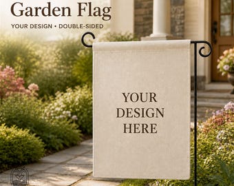 Custom Double-Sided Garden Flag, Personalized Linen-Texture Yard Flag with Your Photo or Text, Custom Housewarming Gift
