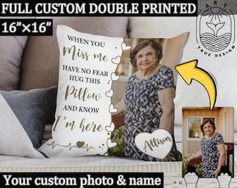 Mom Memorial Pillow,Dad Memorial Gift,Custom Loss of Pet Sympathy Gift with parent&#39;s Picture,Pet Loss Gift,mother&#39;s day gift,best dad ever