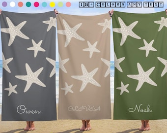 CustomNameBeachTowel,birthday beach towel,gift for beach lovers,NameOnTowelDesign,KidsName,family beach day towel,seaside relaxation towel