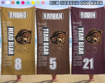 Team Custom beach Towels,Sport Player Gift,team party,team members gift,Team-building event gifts,Towel for Sports Team,TeamGear,WolfPack