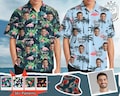Custom hawaiian shirt with photo/text-birthday party gift-bachelor party gift-gift for dad/grandpa-beach party shirt-birthday pool party product logo