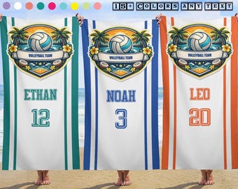 Volleyball Player Gift,Volleyball team party,team members gift,Team-building event gifts,Volleyball Team Custom Towels,Towel for Sports Team