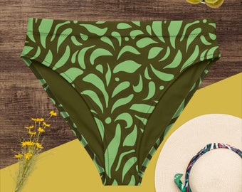 Slip bikini riciclato a vita alta