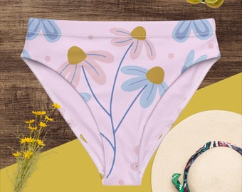 Slip bikini riciclato a vita alta