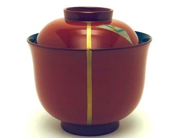 Antique Soup Bowl| Lacquerware | Japanese Tableware | Wajima - Nuri | 240401-0002