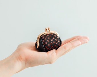 Japanese INDEN, Lacquer X Deerskin | Urushi, Coin Purse With