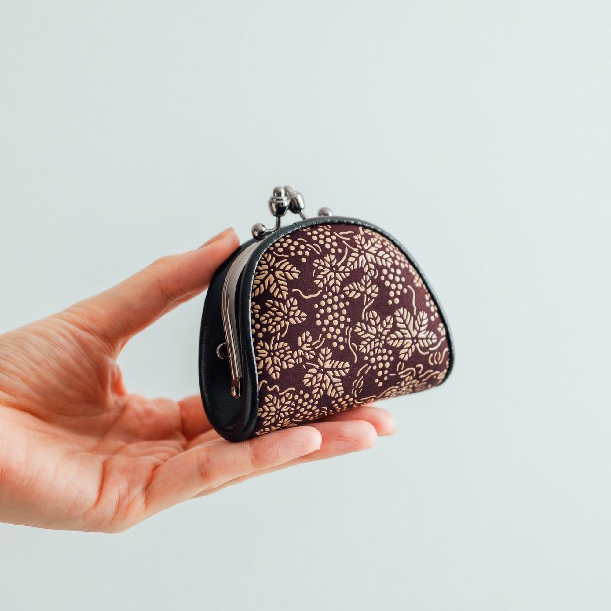 Special Holiday Gift Black Friday Deals Japanese INDEN Lacquer X Deerskin Urushi Coin Purse With Clasp Wallet Brand new Etsy
