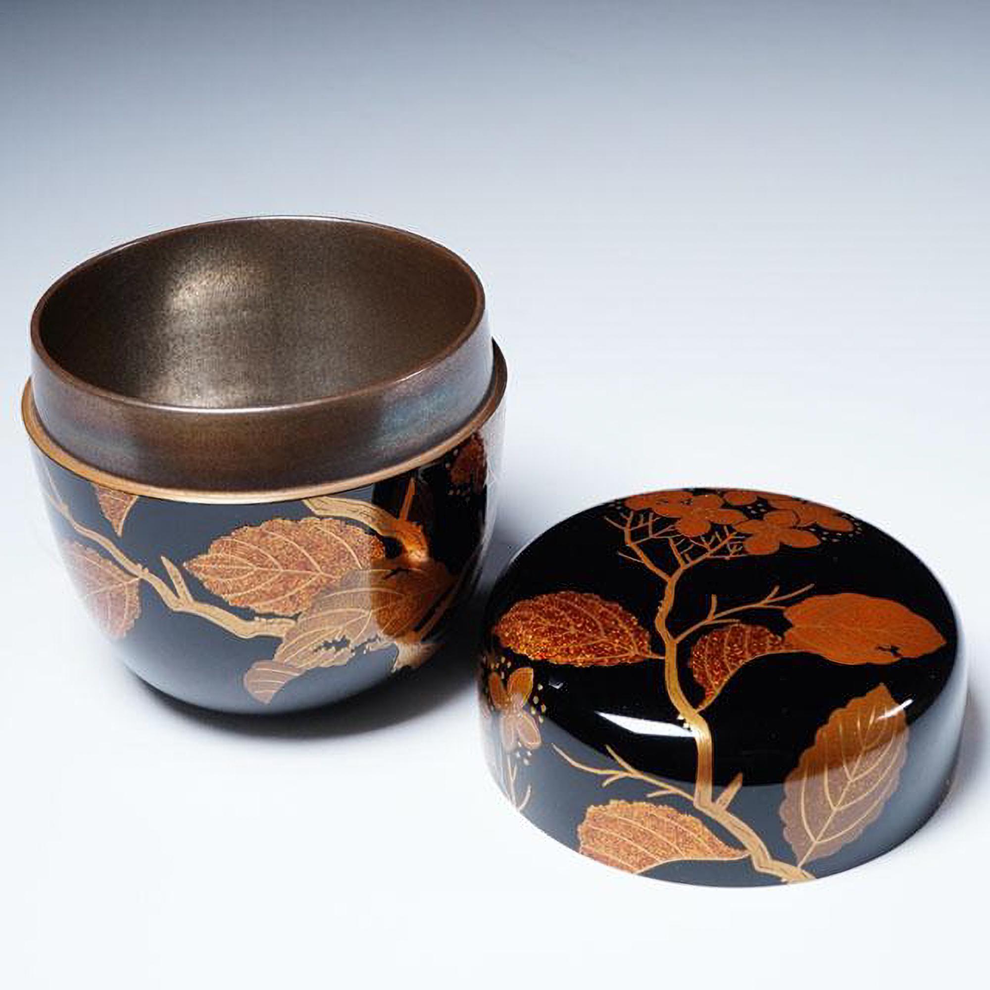 Y1294-4 Tea Ceremony Utensils, Lacquer Nakamura Kyozou