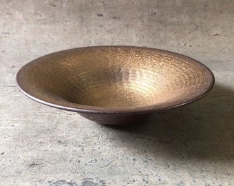 Japanese Arita ware (porcelain) Plates | Pottery Plates | smoked gold | Deep Dish | Set of 2 | 240510-0158
