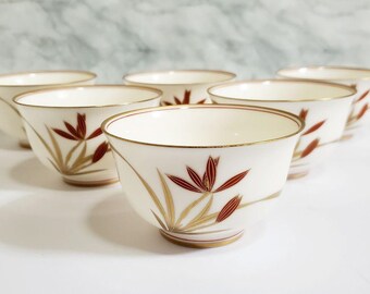 Antique Porcelain teacup |  Set of 6 | Japanese Tableware | Arita ware | YUNOMI | 240417-0060