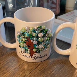 Custom Bling Mug with Afro