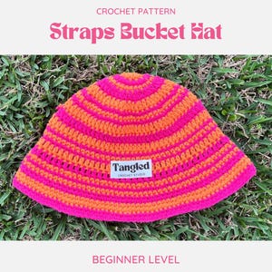 Easy Crochet Bucket Hat Pattern, Crochet Hat Tutorial with Photos, Trendy Crochet Stripped Bucket Hat