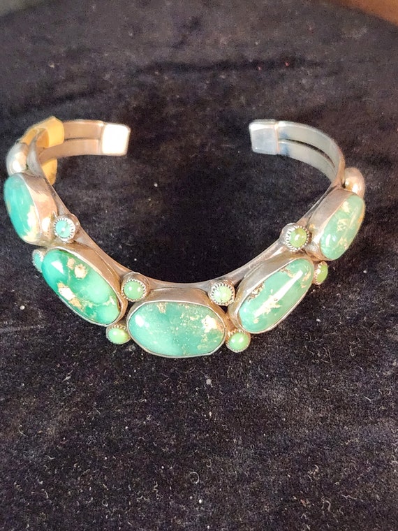 American Indian Silver and Turquoise Bracelet