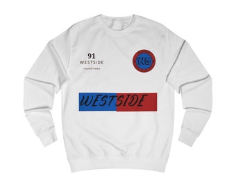 Westside-Sweatshirt/Herren-Damen-Modell/4 Farben zur Auswahl/Hip-Hop-Sweatshirt/Retro-Pullover/Hip-Hop-Geschenk/Urban Culture/Hip-Hop 90