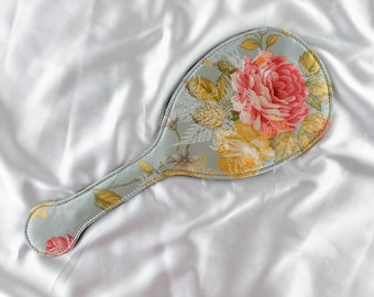 Embroidered Leather BDSM Paddle, Handmade Spanker Toy
