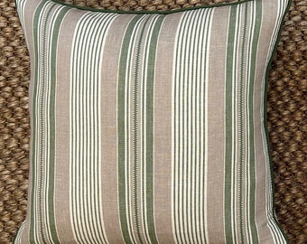 NEW Bespoke Cushion - Nicole Fabre stripe - South Creake