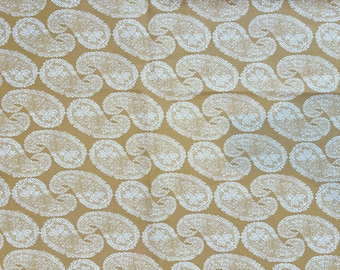 New Fabric Remnant - Inge Holst - Yellow Worn Paisley