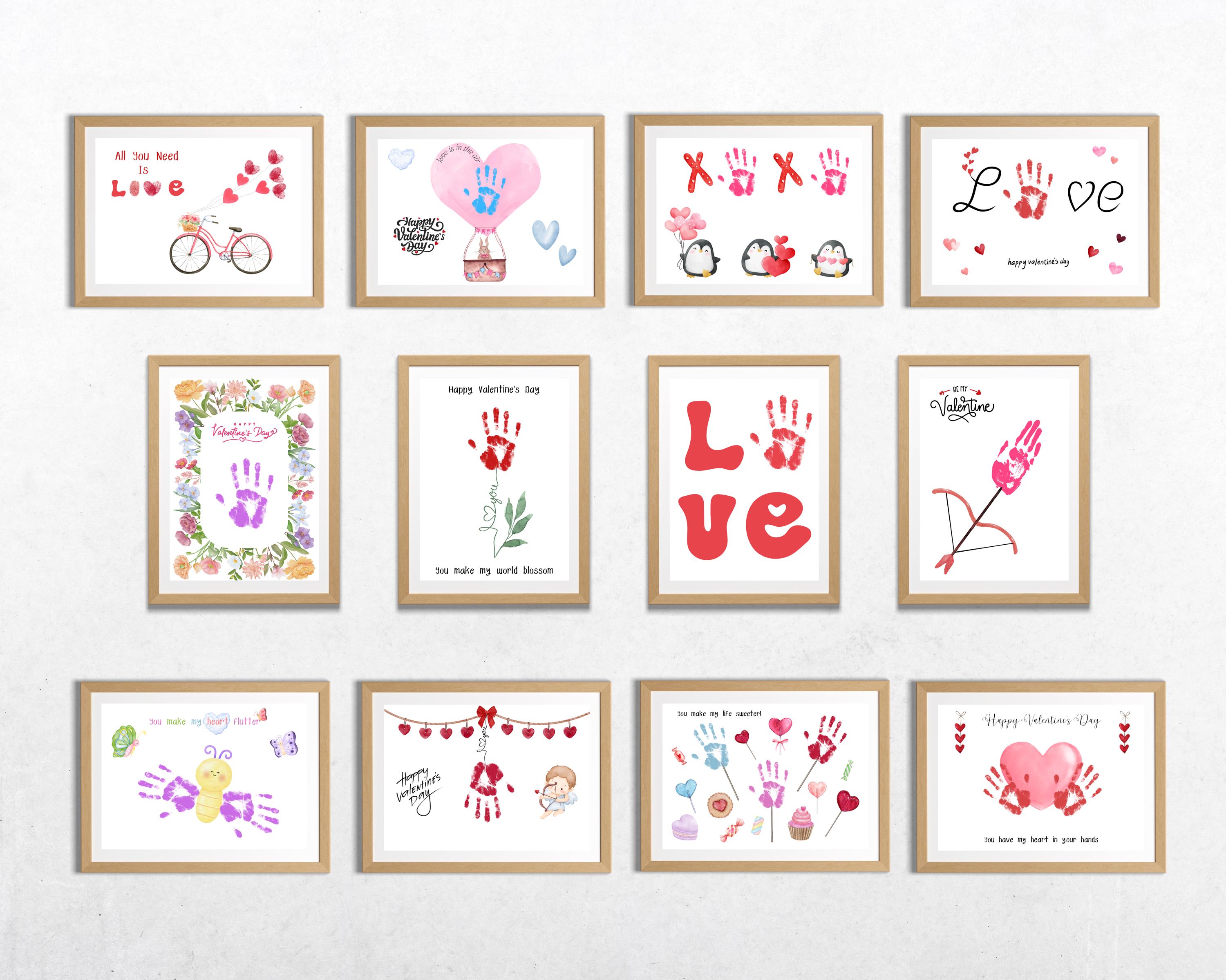 Valentine's Day Handprint Art Kids Activities Printable Handprint ...