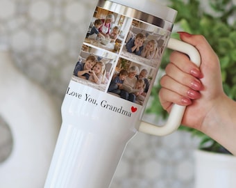 Custom Photo Tumbler, Personalized Photo Collage Tumbler 40oz & 20oz Tumbler, Grandma Photo Gift, Family Photo Gift, Travel Mug Photo Gift