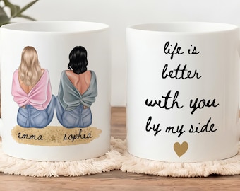 Custom Best Friend Mug, Personalized Bestie Mug, Gift for Best friend, Besties Gift, Friendship Mug, Best Friend Gift, Mugs for Friends