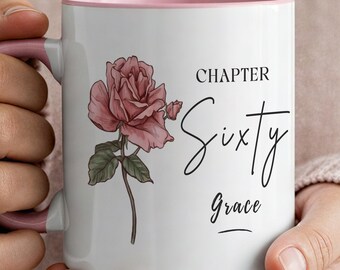 Personalized 60th Birthday Mug For Women, Chapter Sixty Mug, Custom Birthday Gift For Mom, Grandma Or Friend