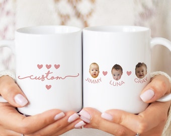 Baby Face Mug, Personalized Face Mug, Custom Photo Mug, Your baby Face Mug, Baby Face Mug For Mom Dad grandma Birthday Gift, Custom mug
