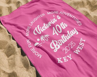 Toalla de playa personalizada para vacaciones familiares, toalla de playa para viaje familiar 2025, toalla de piscina personalizada para cruceros, ideas de regalos de fin de semana, toalla de crucero