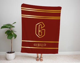 Custom Wizard House Blanket, Magic School Throw, Fantasy Book Reader Gift, Kids Blanket, Fantasy Vacation Present, Christmas Gift