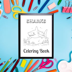 Shark Coloring Book: 20 Fun Pages for Kids (Instant Download PDF)