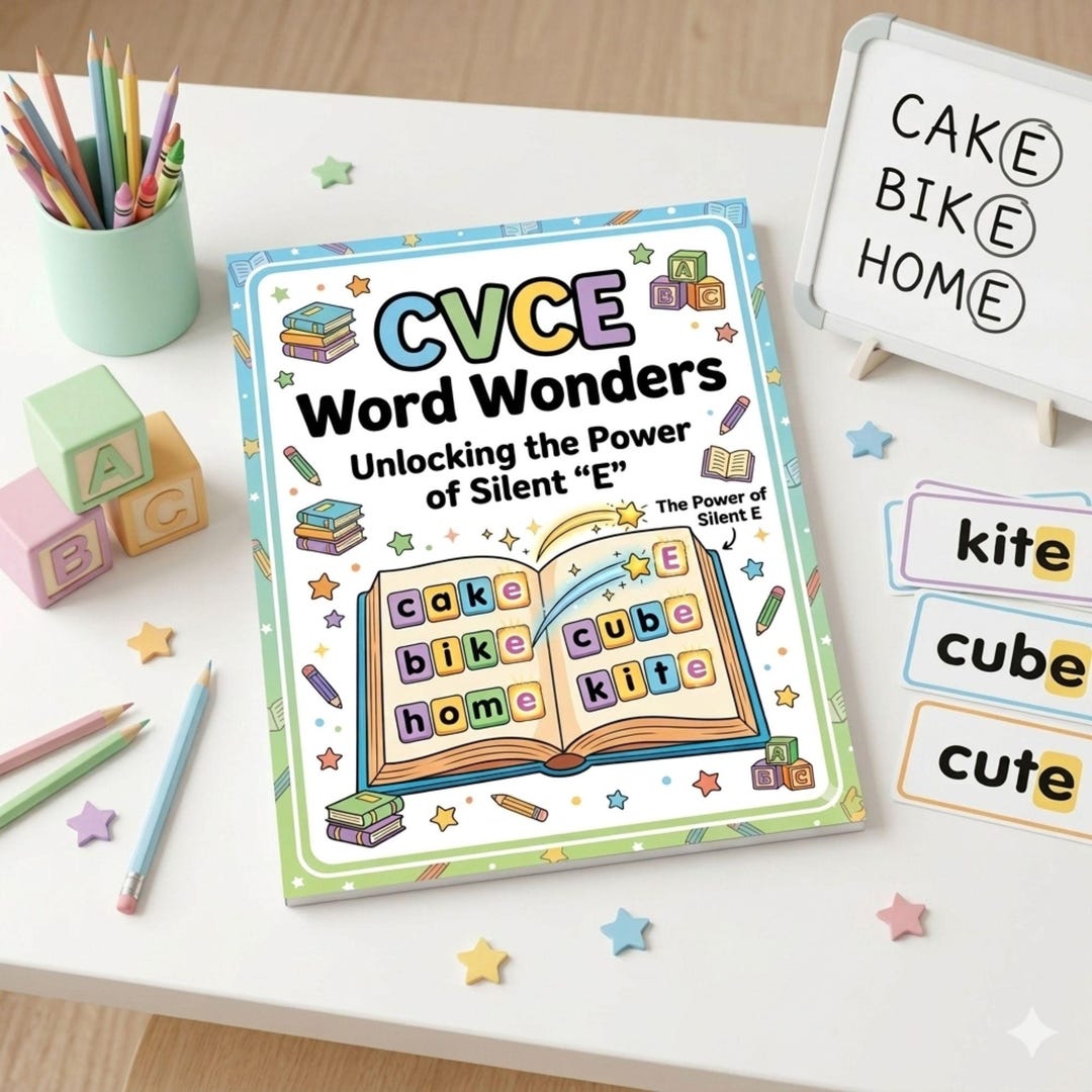 Cvce Poster.pdf Cvce Words Workbook: Phonics, Reading, and Spelling (PDF Download) - Etsy