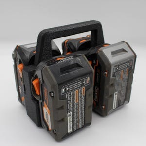 4-Slot Battery Caddy Holder Compatible with RIDGID 18V Batteries