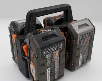 4-Slot Battery Caddy Holder Compatible with RIDGID 18V Batteries