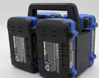 Kobalt 24 volt 4 Slot Battery Caddy Carrying Case Battery Holder