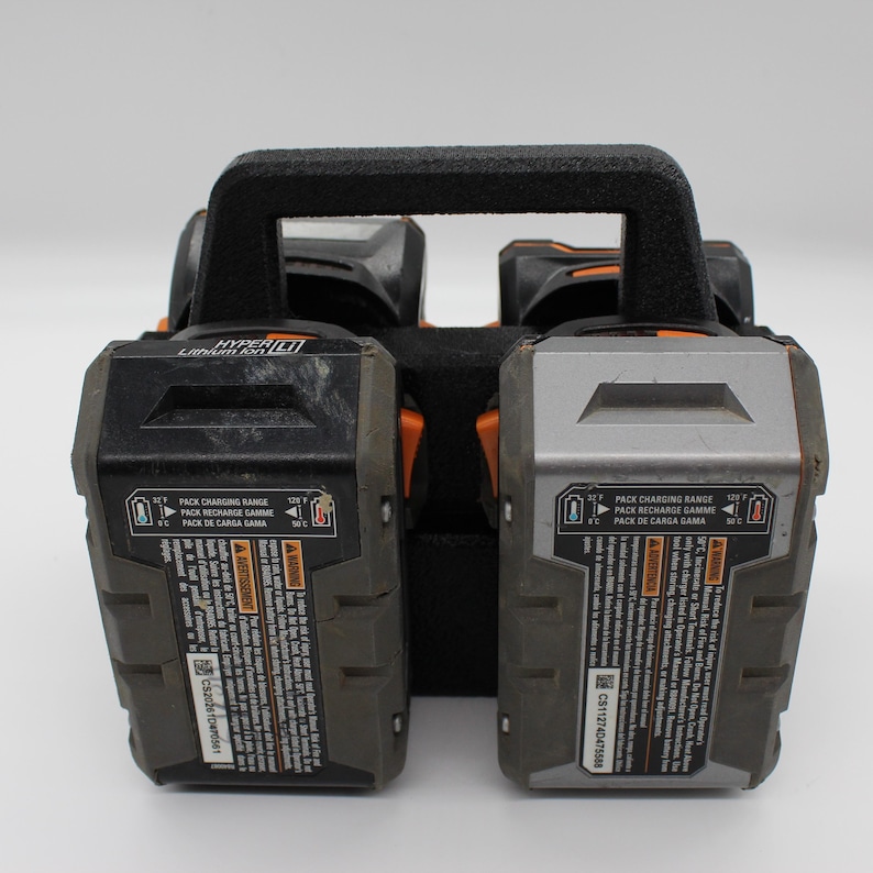 4-Slot Battery Caddy Holder Compatible with RIDGID 18V Batteries image 2