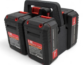4 Slot Battery Caddy Carrying Case Battery Holder For Bauer 20 volt
