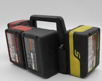 Estojo de transporte para bateria de 18 V com 6 compartimentos e encaixe rápido