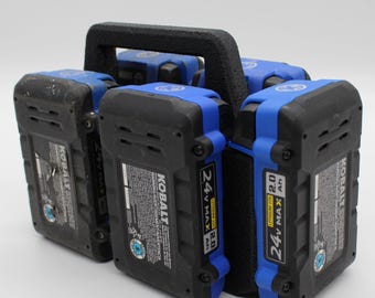 Kobalt 24 volt 6 Slot Battery Caddy Carrying Case Battery Holder
