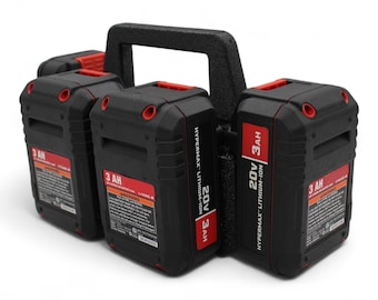 6 Slot Battery Caddy Carrying Case Battery Holder For Bauer 20 volt