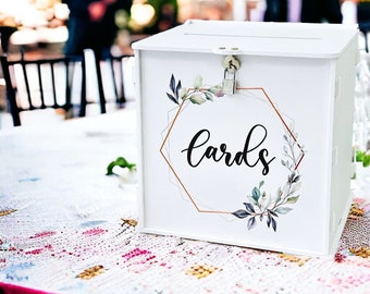 Hochzeit Kartenbox | Weißer Hochzeitsbriefkasten | PVC-Karte Box | Hochzeitskarten