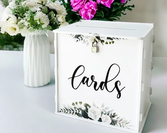 Wedding Card Box | White Wedding Post Box | Wedding Decor | PVC Card Box | Wedding Cards