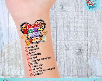 Epcot Food & Wine Festival 2024 Temporary Tattoo