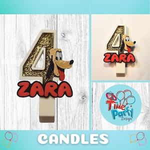 Vela de cumpleaños de Plutón: Decoración de fiesta de cera de soja