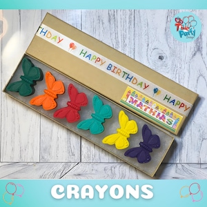 Butterfly Crayons - Butterfly Crayons Birthday - Butterfly Party Favors - Kids Gifts - Kids Gifts - Classroom Favors, Butterfly Birthday