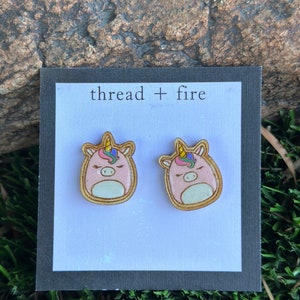 Niedliche Squishy Freunde Ohrstecker SVG, Squishie Ohrstecker, Glowforge svg,SVG, Laser geschnitten Datei,DIY kawaii Ohrstecker,regenbogen Einhorn ohrring