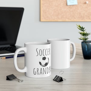 Fotbollsmorfar kaffemugg, fars dag-present, 30 cl keramik